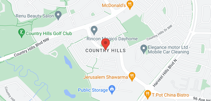 map of 60 COUNTRY HILLS GV NW
